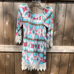 Aztec Print Dress